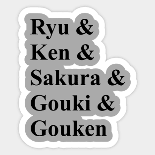 Ryu & Ken & ... Sticker